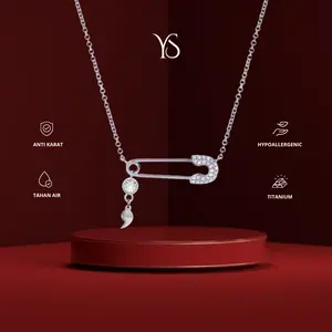 YS - Safety Pin Semicolon KALUNG/GELANG Titanium Anti Karat