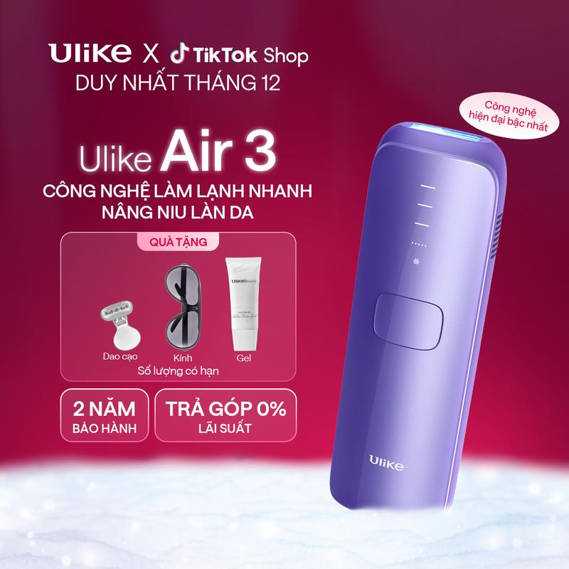   KOL  Máy triệt lông Ulike Air 3 công nghệ làm mát Ice Cooling IPL Sapphire Tím - LK 
