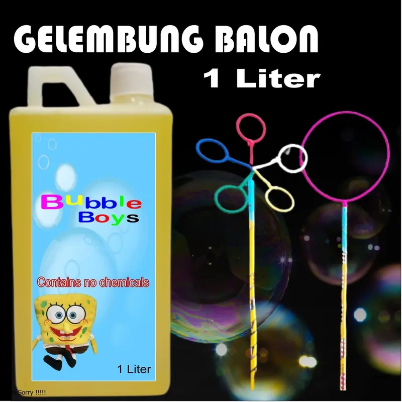 Mainan Anak Gelembung Balon + Stick Tidak Berbahaya terhadap Kulit 1 Liter 1