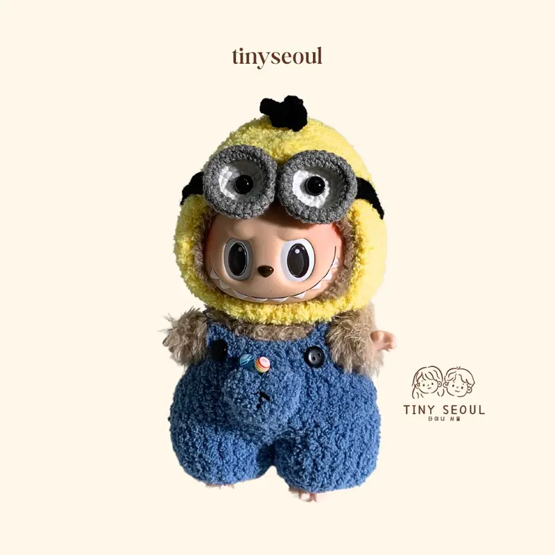 BAJU LABUBU 17CM KNIT - LABUBU OUTFIT - Baju Rajut Boneka Labubu Macaron 7