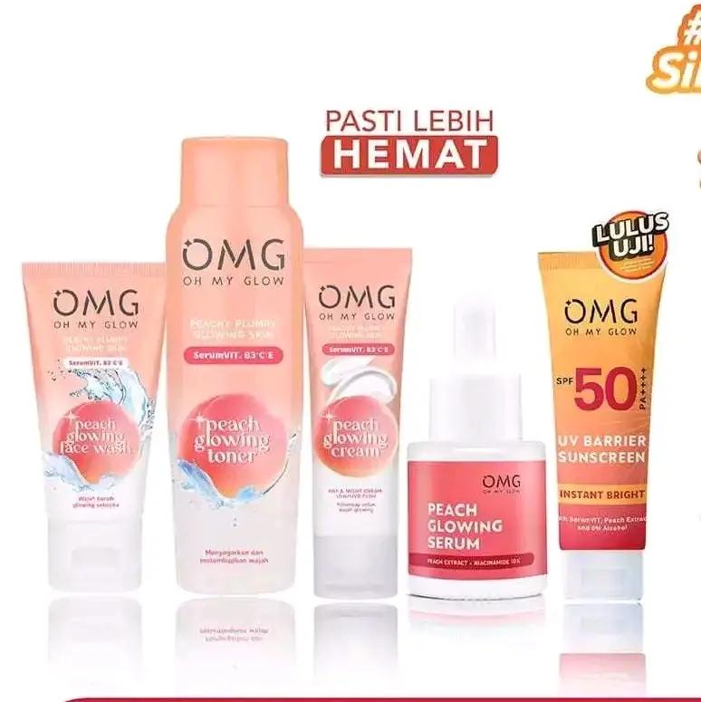 OMG oh my glow paket lengkap skincare perawatan kulit Moisturizer Membersihkan Mencerahkan Muka 4