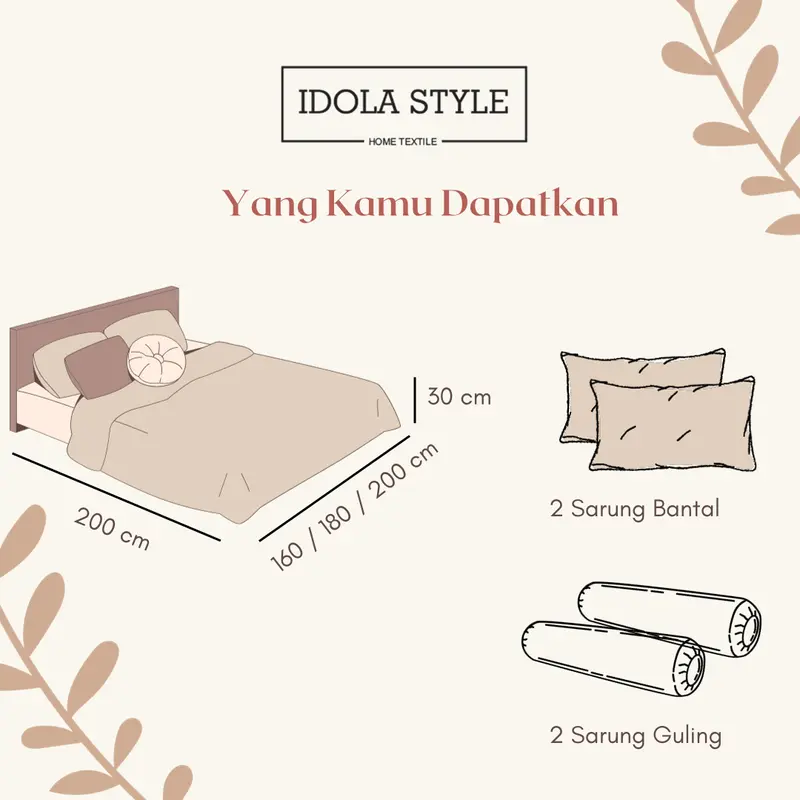 Sprei Veronica BTS 100 / 120 / 160 / 180 / 200 T30 VR-MP-8176 2