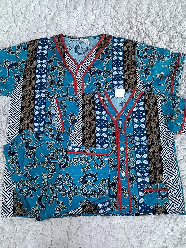 BAJU TIDUR PIYAMA BAGANSIAPIAPI COUPLE MOTIF NAVY/MERAH/MIX/BATIK Katun 5
