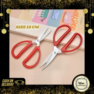 Gunting Kodok Pemotong Kain / Gunting Small 15 CM Serbaguna / Gunting Merah Kodok