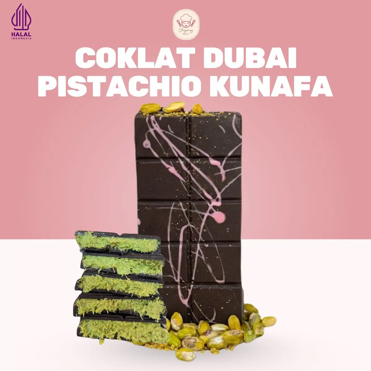 Coklat Dubai Kunafe JUMBO Pistachio - Yayang Dessert dubai  chocolate