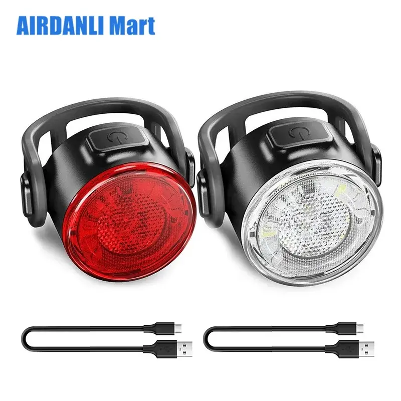 Đèn Hậu Xe Đạp Chống Nước, Đèn Hậu Xe Đạp Leo Núi, Sạc USB, Đèn Hậu Cảnh Báo Đạp Xe, Đèn Pha LED Phía Sau