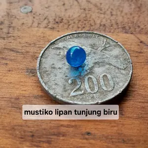 batu akik bulat mini 5 mm blue king shappire