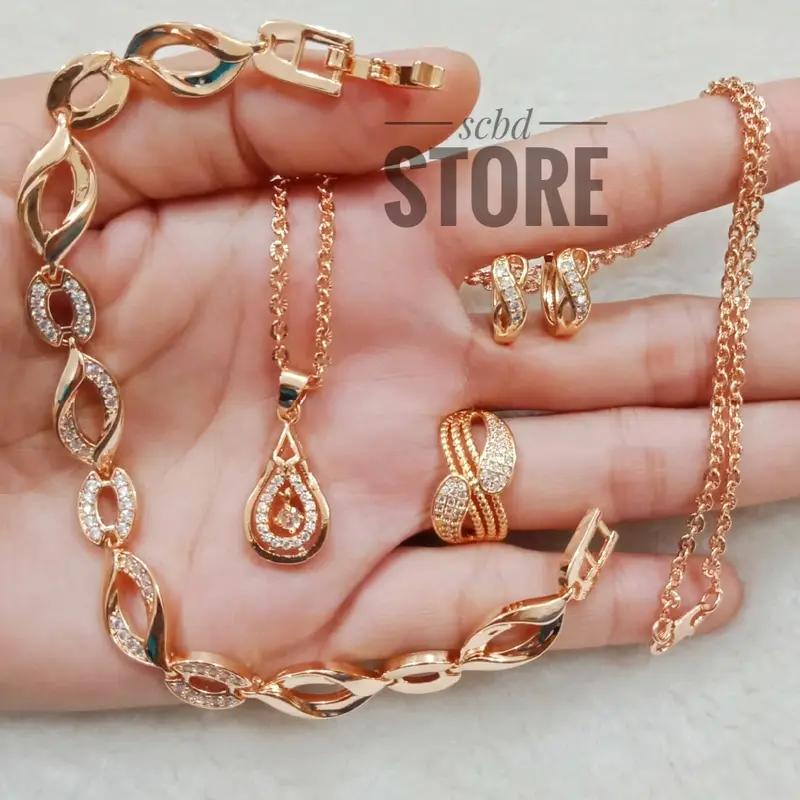 Set Perhiasan Wanita Motif Melintir CB2 0