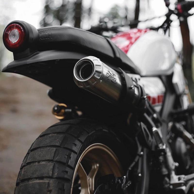 Product Introduction of Knalpot Scrambler PNP XSR155 Original Spartans Muffler 4