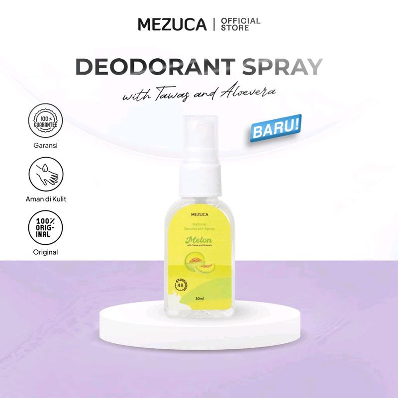 Deodorant Spray Mezuca 30ml Fresh Fruit With Tawas & Aloevera Meminimalisir Bau Badan Hingga 48 Jam 1