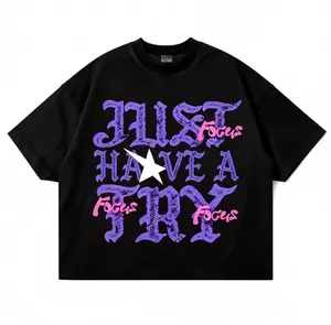 Terlaris Ealo Crop Boxy Cotton Combed 24s Tshirt Oversize Pria Puith/Hitam-S-3XL 200GSM