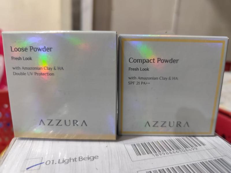 AZZURA Loose Powder 02 NATURAL Bedak Tabur Fresh Look Wajah Compact 1