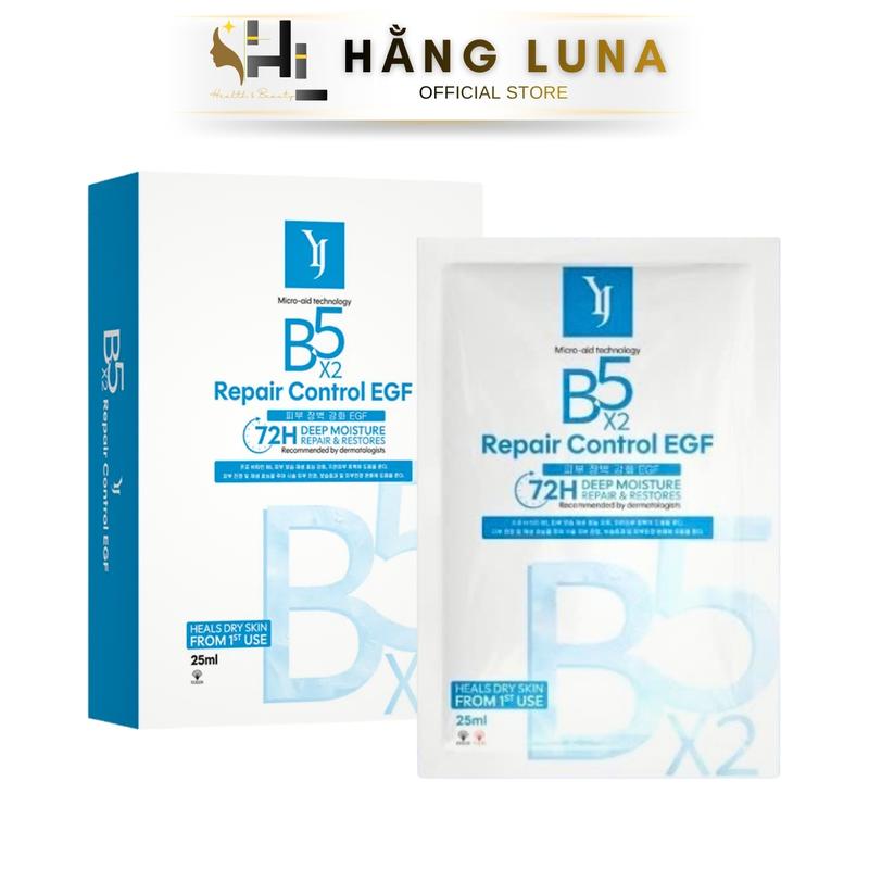   Hộp 10  Mặt nạ B5 x2 Repair Control EGF Yuejin 25ml. Mặt nạ B5 Hỗ trợ cấp ẩm làm dịu da Skincare Mask Làm Đẹp Da 