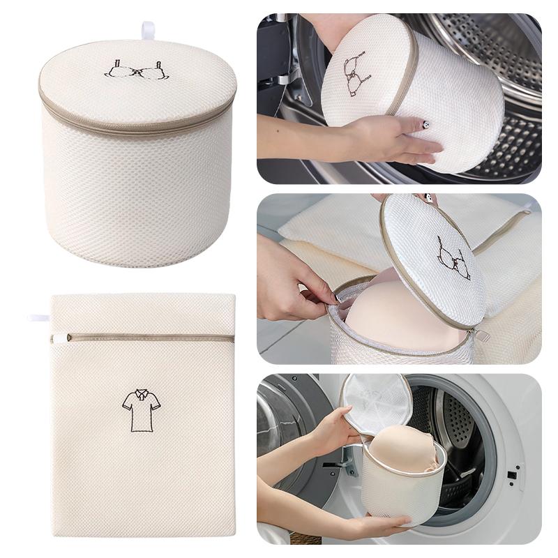 Túi giặt lưới bằng polyester, túi giặt có khóa kéo ẩn, túi bảo vệ quần áo, túi…