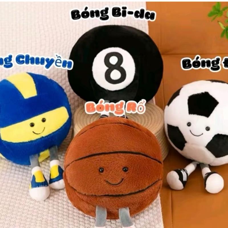 Gấu Bông Hình Quả Bóng , Bóng chuyền , Bóng rổ , Bóng đá Bóng bi a 35cm hottren