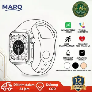MARQ Jam Tangan Olahraga Pria Wanita Kado Lebaran 2026 Terlaris Tiga Cincin Kesehatan Mode Olahraga Multi Layar Jernih Panggilan Bluetooth Anti Air Cocok Aktivitas Luar Ruangan Garansi COD