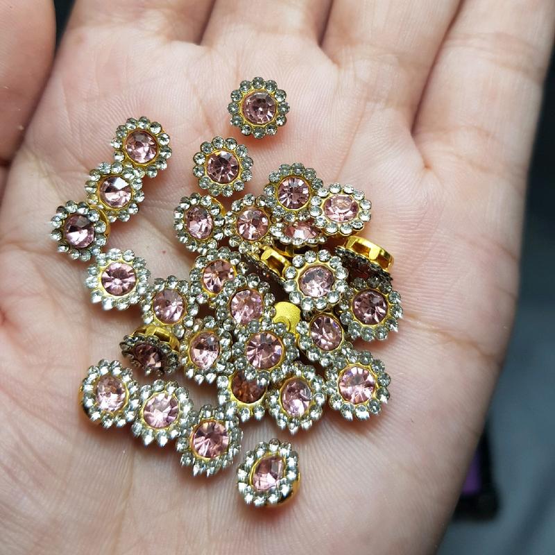 cangkang bunga ukuran 8mm isi 100 & 45bji / payet cangkang matahari 7