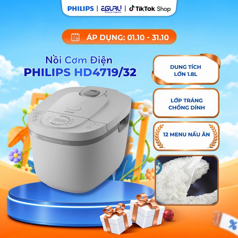 Nồi cơm điện tử Philips HD4719/32 1.8 lít