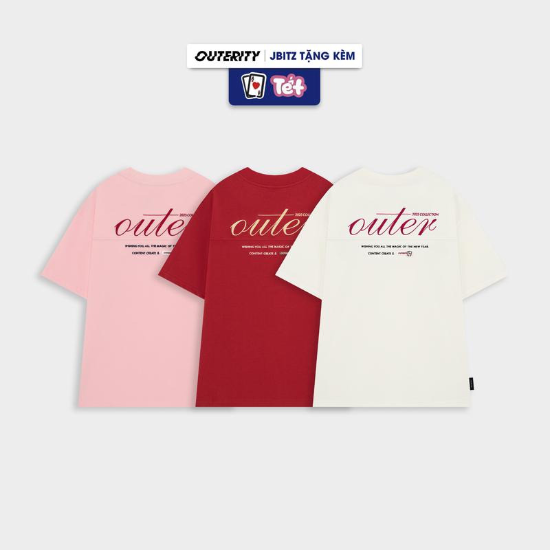 Áo Thun Thêu Outerity Logo Basic Tee Form Rộng Unisex Nam Nữ Cotton
