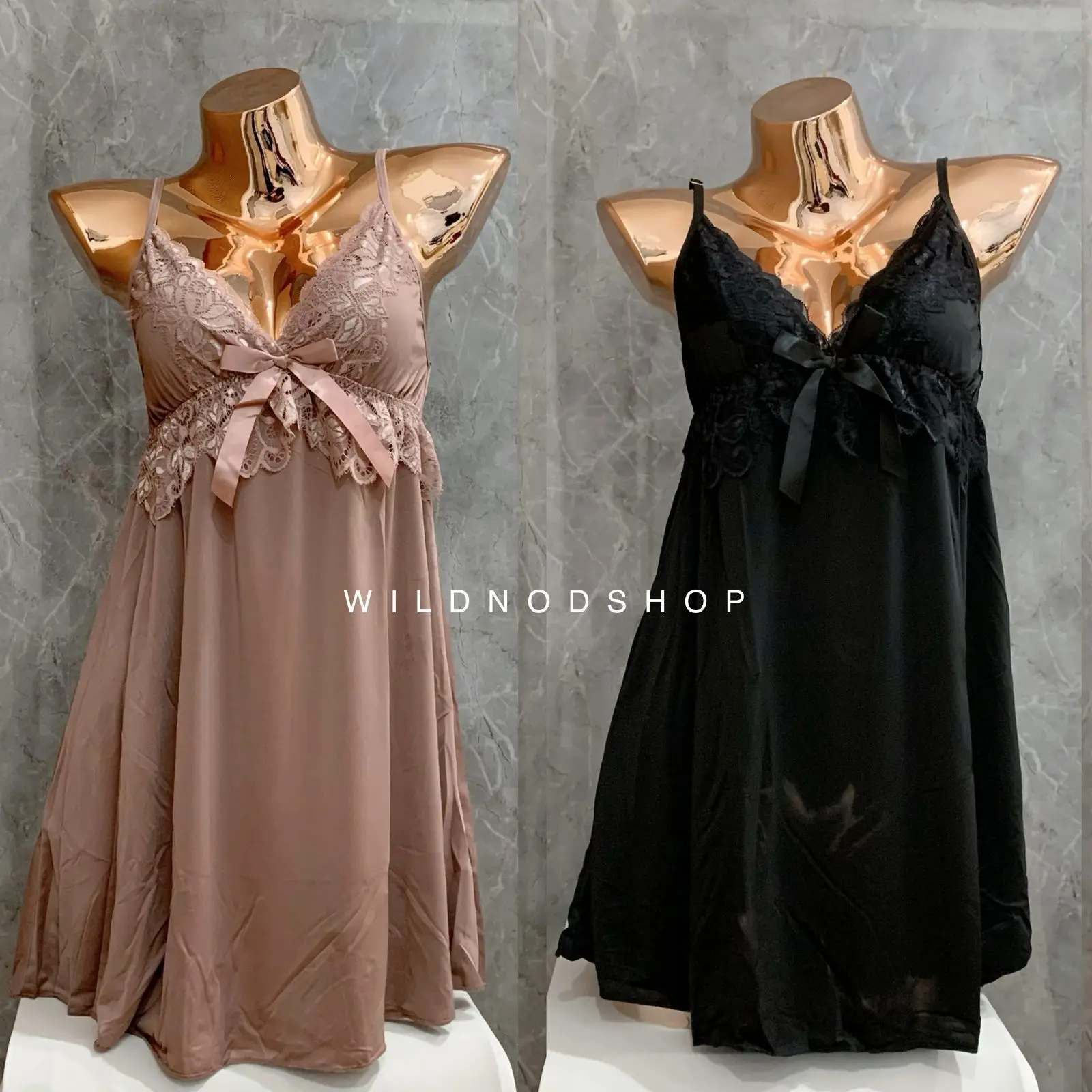 WILDNOD - Mia S-7XL (LD 80-160) lingerie dress spandeks sutera