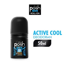 Posh Men Active Cool Deodorant Roll On 50ML Deodoran Pria