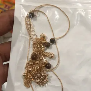 【lingerly】Kalung Batu Mata Harimau Bunga Matahari Emas Wanita Desain Ceruk Rantai Sweter Rantai Klavikula Retro