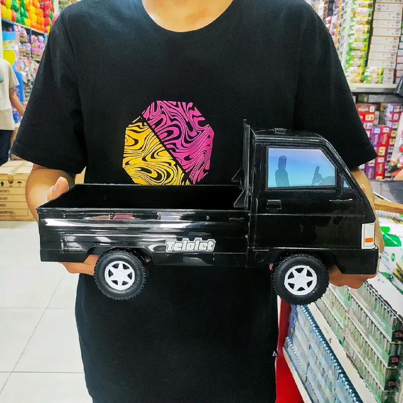 Mainan Anak Mobil Pick up L300 Bisa Bunyi Telolet Basuri Dan Nyala lampu Led Kedap-Kedip DT07 Plastik Toys 5