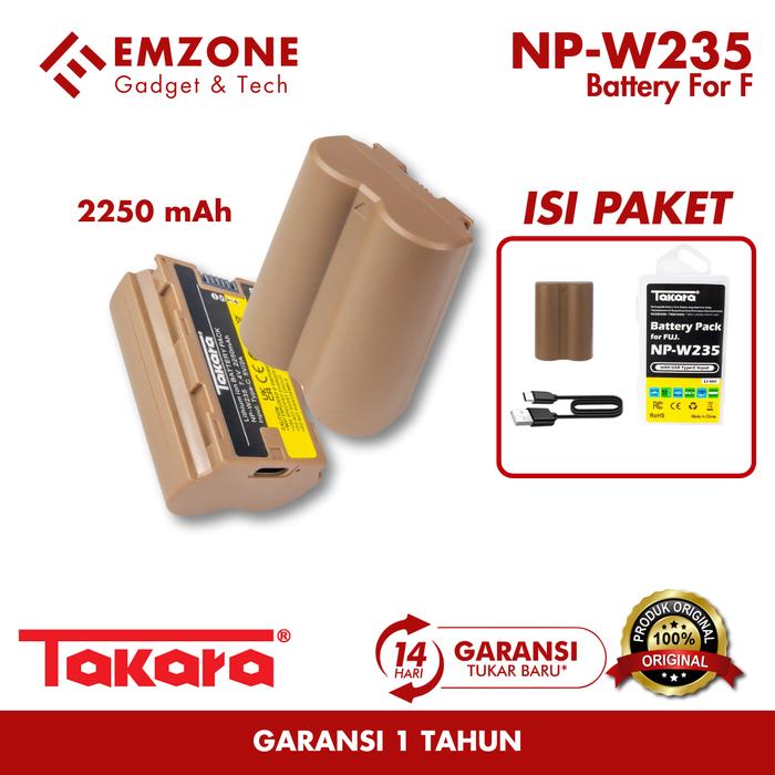 Gambar Takara NP-W235 Battery Baterai Batere with USB Type-C for Fuj* Camera dari Emzone Gadget & Tech Kota Surabaya Tokopedia