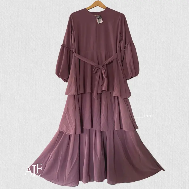 Jelita Dress Gamis Wanita Susun XXL Jumbo Only Ceruty Layer 3