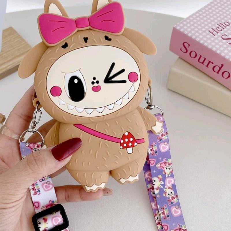 Tas Slempang Anak 3D Labubu Koin Mini 4