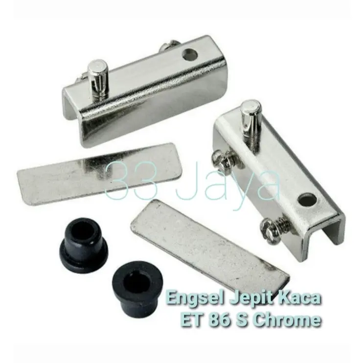 Engsel Jepit Kaca ET 86 S Hitam dan Crom , ET 86 LS Skrup Hitam dan Crom, ET 86 LS Bor Crom 0