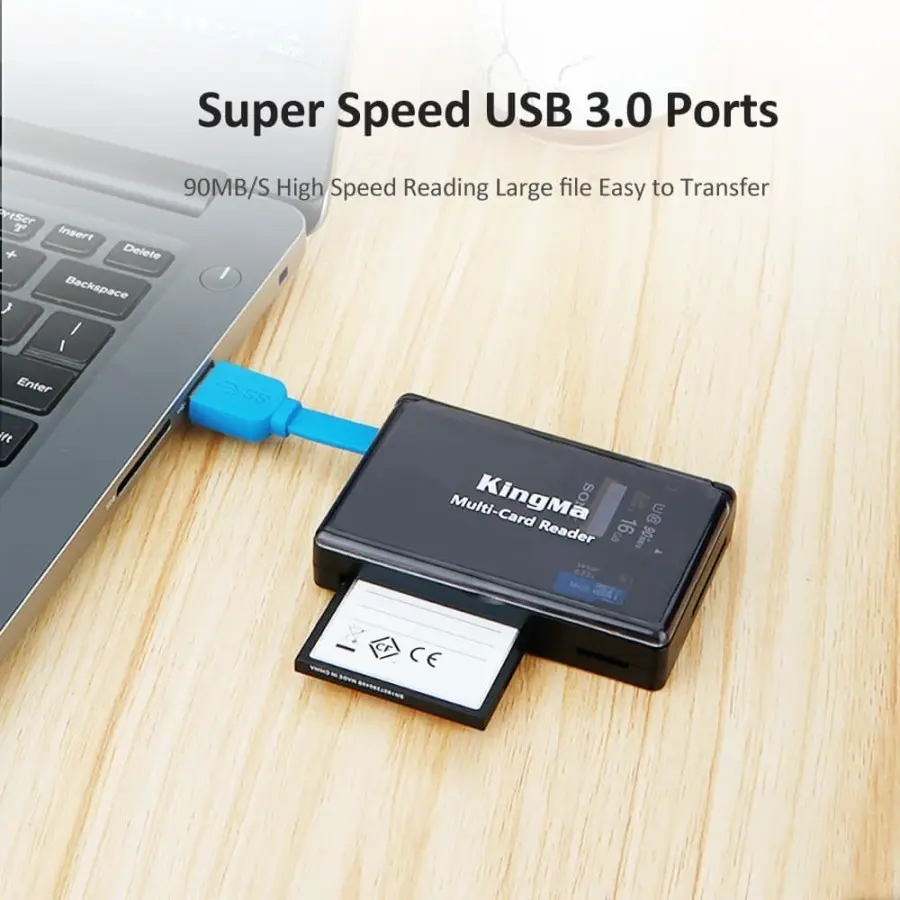 USB 3.0 CARD READER KINGMA ALL IN 1 WITH STORAGE SUPPORT TF SD CF CARD