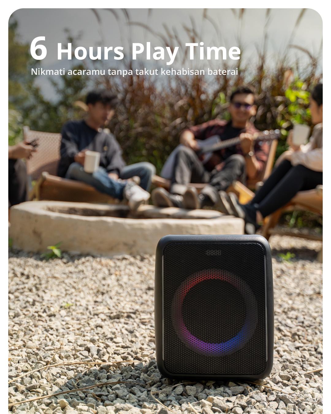 Eggel Fortis 2 Portable Party Speaker with RGB Lights