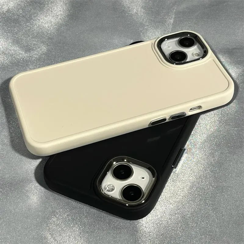Ốp Điện Thoại silicon với các nút kim loại, Tương thích với IPhone 14 13 12 11 Pro Max XS X XR 8 + 7 Plus, vỏ mềm, vỏ chống sốc, bộ bảo vệ tế bào 6