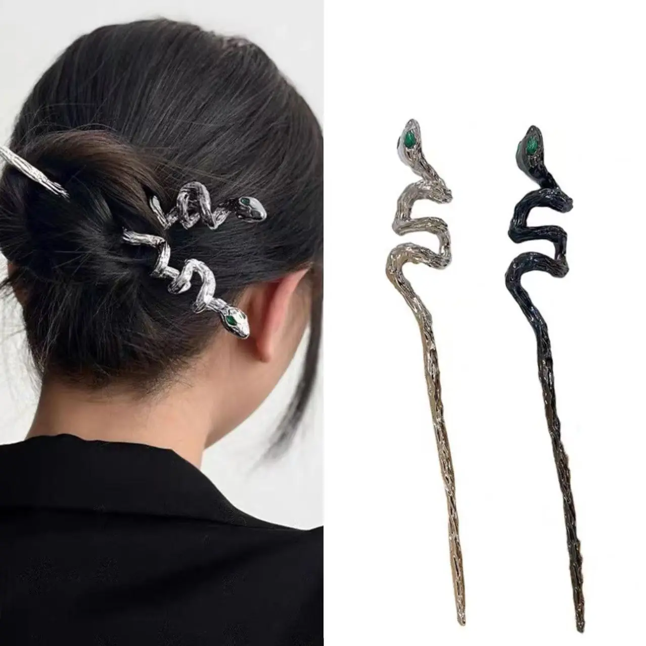 Jepit Rambut Serpentine, Reka Bentuk Niche, Gaya Sejuk, Moden dan Ringkas, Personaliti, Hiasan Kepala Jepit Rambut