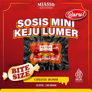 [HOT SALE] [BITE] MIASSO Cheese Bomb Bite – Sosis Keju Lumer Halal | Frozen Food Viral & Cemilan Kekinian