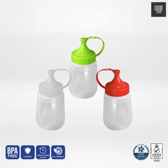 BOTOL KECAP KOKY "320 ML, 450 ML"  / BOTOL SAUS PLASTIK TUTUP PRAKTIS ANTI BOCOR -GOODGOODSO