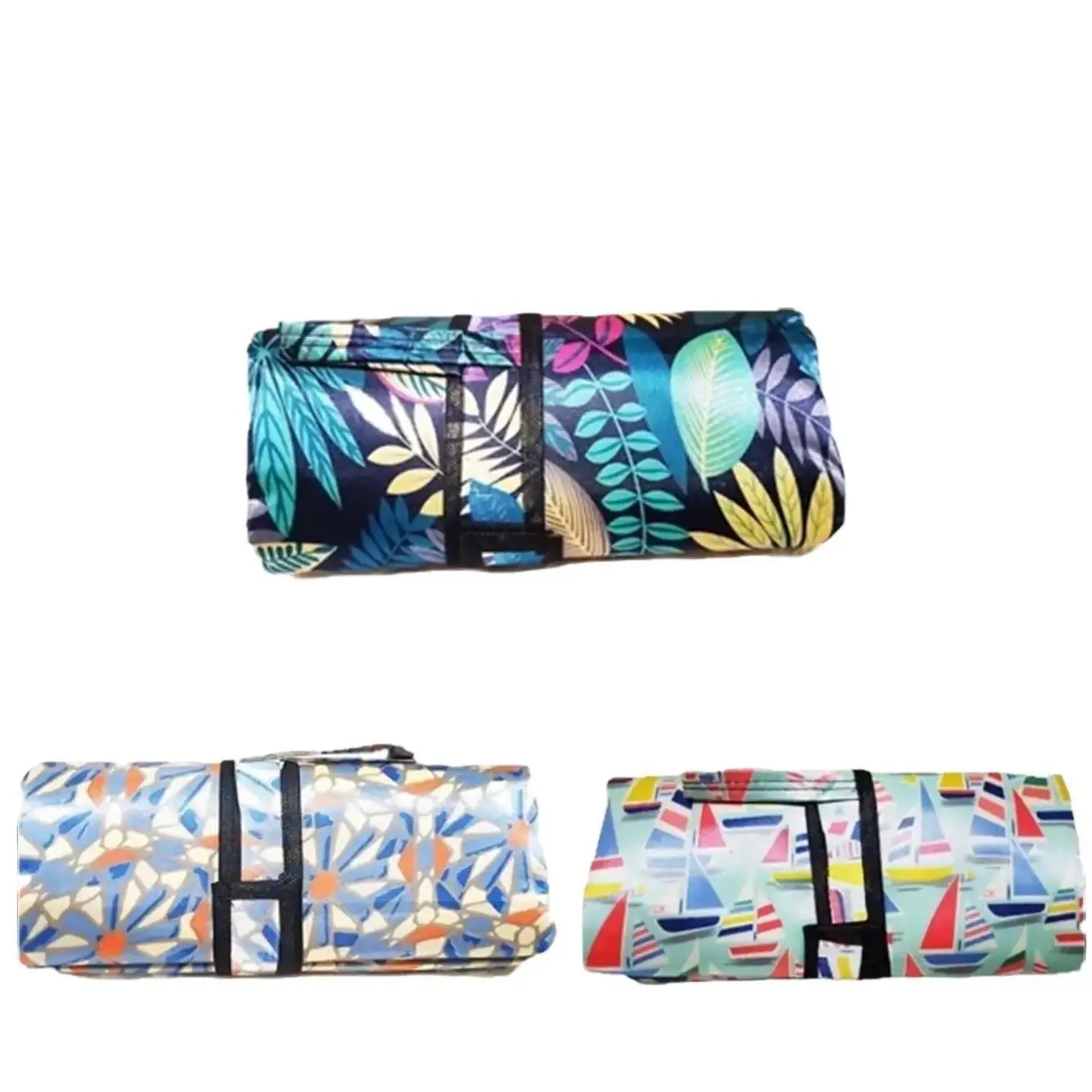 Tikar Piknik  150x130cm Karpet Tamasya Liburan Portable Bisa Lipat Model Tas Camping Outdoor
