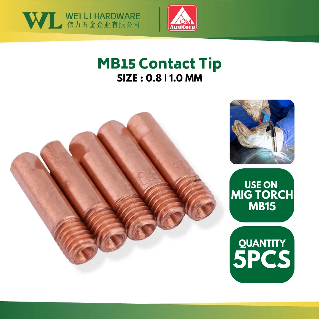 Heavy MB15 Contact Tip 0.8mm / 1.0mm for MIG Welding Torch / mig torch part / Torch Contact Tip / mig part