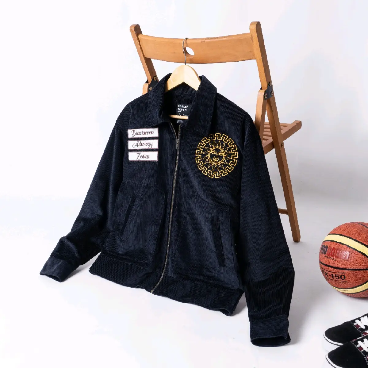 Work jacket Corduroy Blackseven | Zodiac Navy Pria & Wanita Jaket Tebal