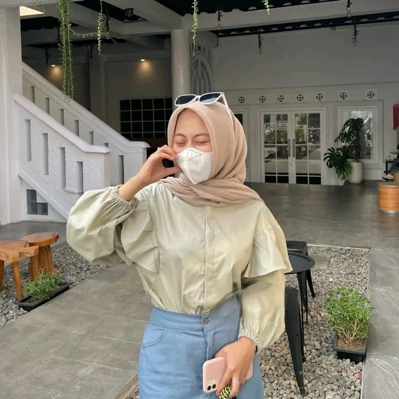 MOLY BLOUSE POLO LINEN KEMEJA WANITA MUSLIMAH TERMURAH BTCSOLO PANJANG JUMBO BESAR PREMIUM 2