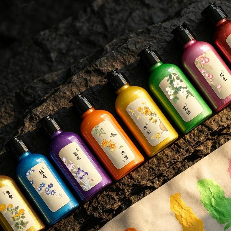 Mực ngọċ Trai 60ml Có Nhũ Ánh Kim Các Màu Viết Chữ Mùi Thơm Dễ Chịu