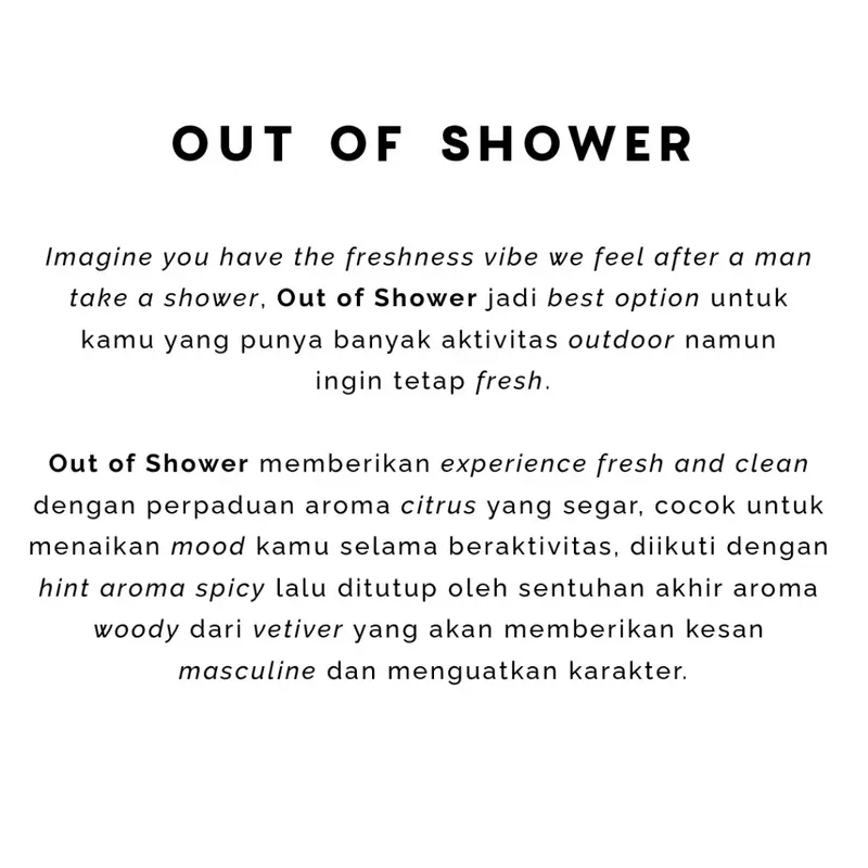 Parfum Usual - Out of Shower EDP *INSPIRED* TANPA BOX) 5
