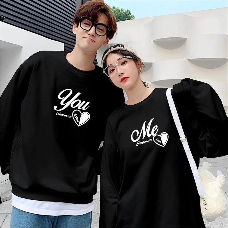 Product Introduction of Kaos Couple Pasangan YOU ME (Isi 2 Pcs) - Baju Pria Wanita Lengan Panjang VISTATERRY PREMIUM, Motif Sablon Printing Digital - Distro Dewasa   Atasan 15