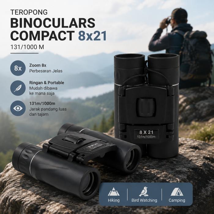 Gambar Teropong Binocular Telescope Outdoor Prisma BAK4 8 x 21 - APS - 8X21 dari Lakuge Kota Administrasi Jakarta Barat Tokopedia