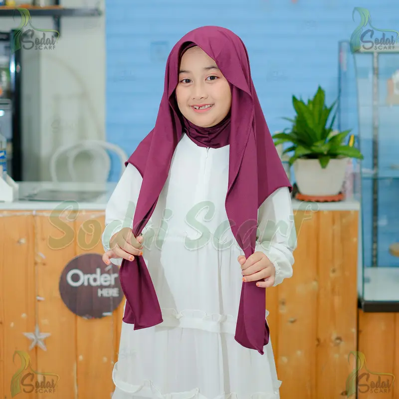 Pashmina Instan Inner Leher Anak Remaja 7-13 tahun Jersey Premium 2