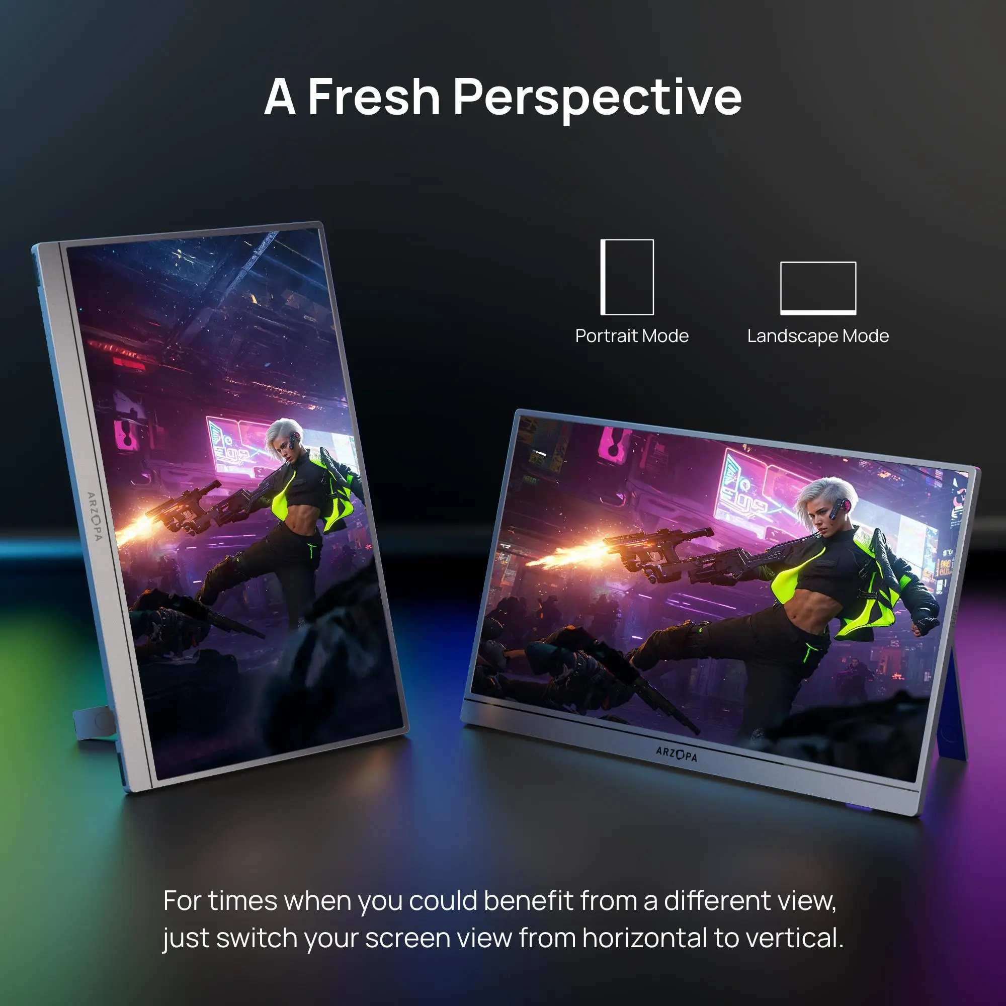 [Live Special]ARZOPA Z3FC Màn hình chơi game Cầm Tay, Tần số quét 180Hz, Màn hình 16,1 ", Tương thích với US-C HDMI, Tương thích với iPad, PC, Mac, Điện thoại, Xbox, PS4 | BigBuy360 - bigbuy360.vn