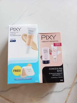 Product Review of Pixy Perfect Fit Liquid Foundation SPF35 PA++ Gratis Pixy UV Whitening Two Way Cake Refill Wajah from i** k** 2