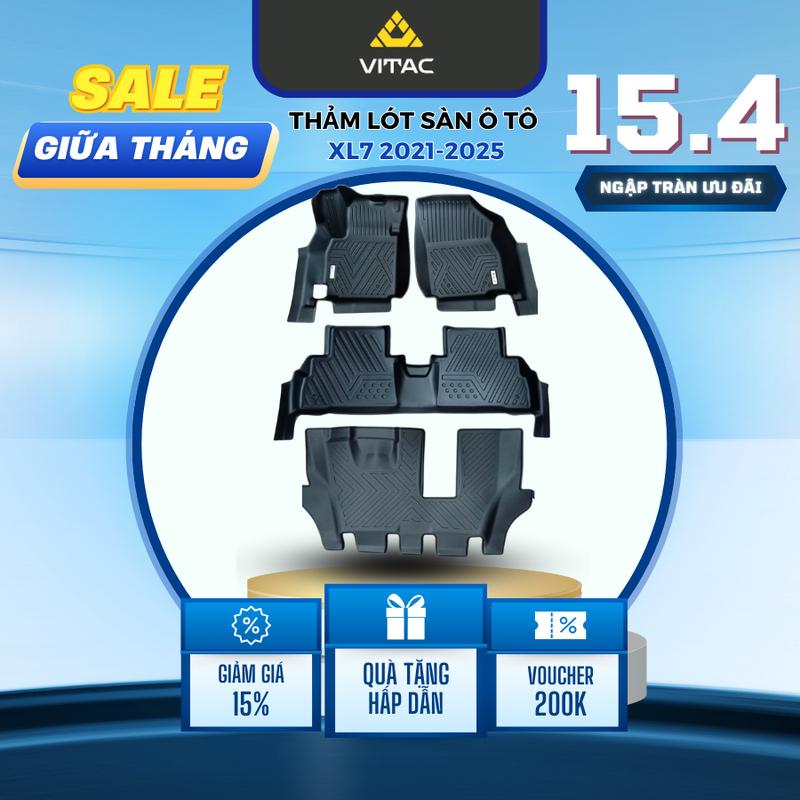 Freeship_Thảm lót sàn ô tô 5D SUZUKI XL7 2019 - 2025 đúc nguyên khối TPV (4 tấm/Bộ)
