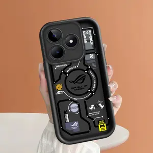 Case HP Untuk Realme C53 C51 C51S Note 50 Narzo N53 Casing Phone Mode Softcase Kesing Soft Silikon Sofcase Cassing Cesing Kasing Chasing 5055 Warna Hitam Dan Putih Tahan Jatuh